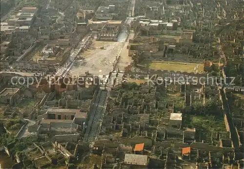 Pompei Ausgrabungen Fliegeraufnahme