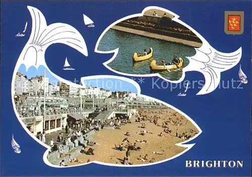 Brighton East Sussex Strandpartie Kat. 