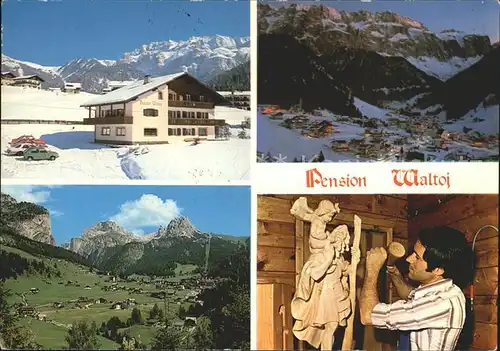 Wolkenstein Groeden Pension Waltoi Holzschnitzer Kasslater Adolf Kat. Selva Val Gardena Tirol