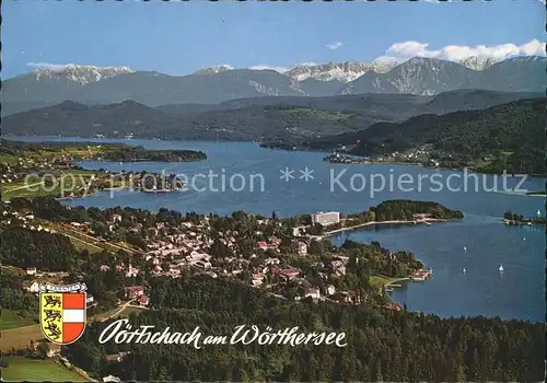 Poertschach Woerthersee Fliegeraufnahme mit Karawanken /  /