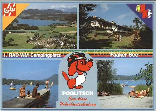 Faak am See Finkenstein Campingplatz Faaker See Fliegeraufnahme Kat. Finkenstein am Faaker See