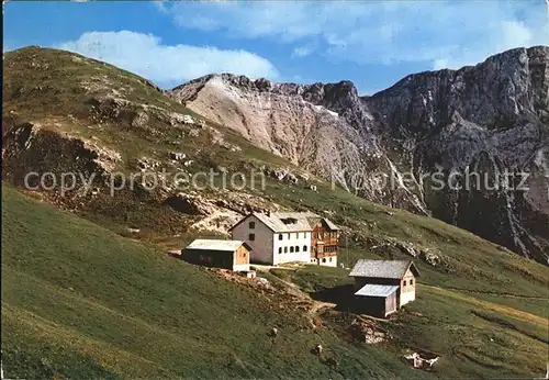 Villnoess Schlueterhuette Kreuzkofeljoch Kat. Bozen Suedtirol