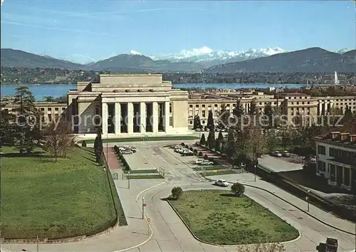 Geneve GE Le Palais des Nations le Mont  Blanc Kat. Geneve