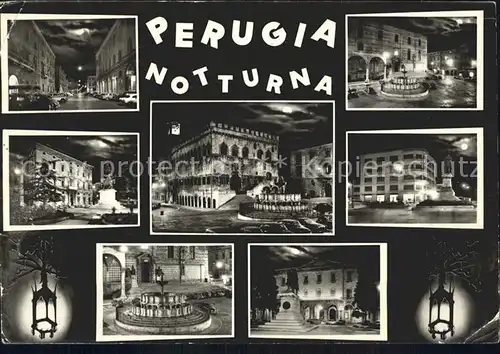 Perugia Umbria Notturna Kat. Perugia