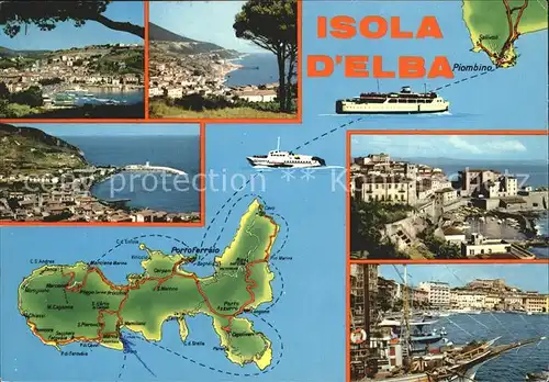 Isola d Elba Fliegeraufnahme Portoferrairo Karte  Kat. Italien