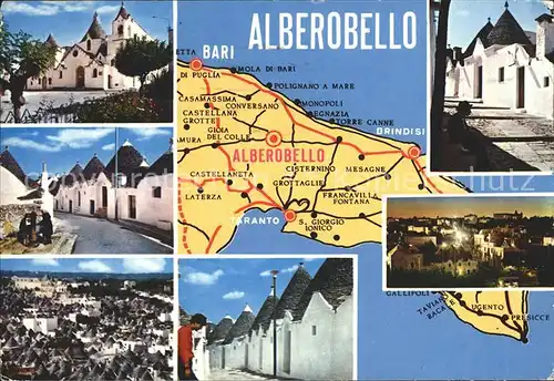 Alberobello Apulien Karte Stadtansichten Kat. Bari
