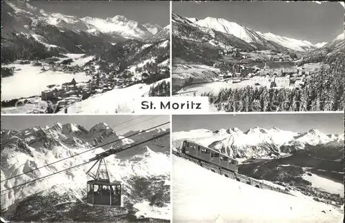 St Moritz GR Seilbahn Bergbahn Panorama Kat. St Moritz