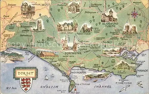 Dorchester Karte Kat. United Kingdom