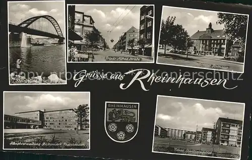 Rheinhausen Duisburg Rheinbruecke  Rathaus Friedrich Alfred Strasse  Kat. Duisburg