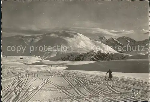 L Alpe d Huez Isere Les champs de neige vers le signal de l Homme Alpenpanorama Kat. Huez