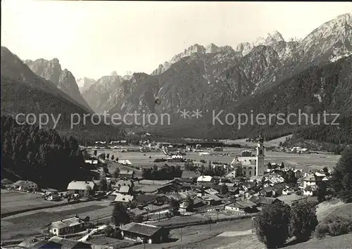 Dobbiaco Pustertal Suedtirol verso la Valle d Ampezzo Alpenpanorama Kat. Toblach Pustertal