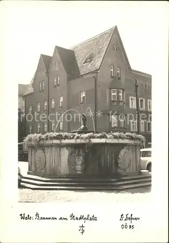 Wels Brunnen am Stadtplatz