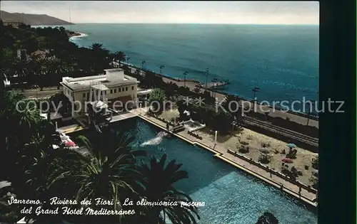 Sanremo la olimpionica piscina del Grand Hotel Mediterranes Kat. 