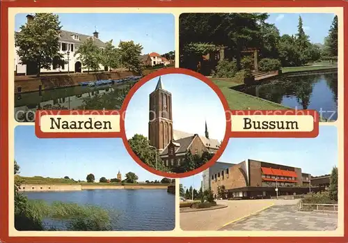 Naarden Bussum Kanal See Kirche Rathaus Kat. Bussum