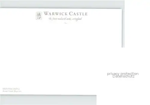 Warwick Castle Fliegeraufnahme Kat. Grossbritannien