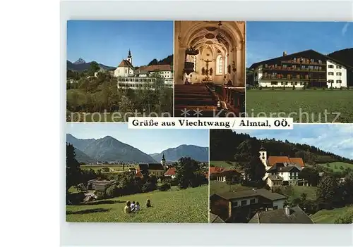 Viechtwang Pfarrkirche Bezirkaltenheim Ortsansicht Kat. Gmunden