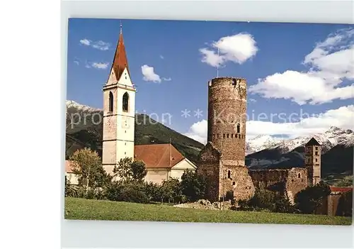 Mals Suedtirol Pfarrkirche und Froehlichsburg Kat. Mals Vinschgau