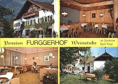 Dorf Tirol Pension Furggerhof Weinstube  Kat. Tirolo