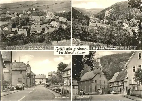 Asbach Schmalkalden Dorfpartie Kat. Schmalkalden