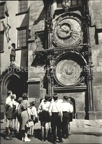 Praha Prahy Prague Rathaus mit Uhr Kat. Praha