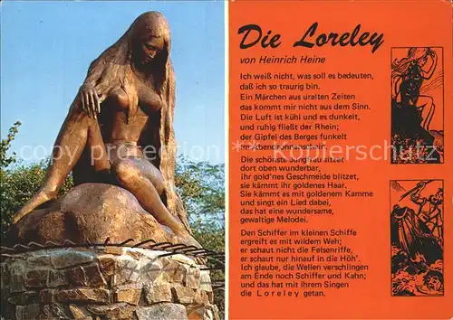 St Goarshausen Die Loreley Gedicht / Sankt Goarshausen /Rhein-Lahn-Kreis LKR