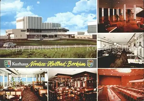 Borkum Nordseebad Kurhaus Gastraeume Hotelhalle Bar Speisesaal Kat. Borkum