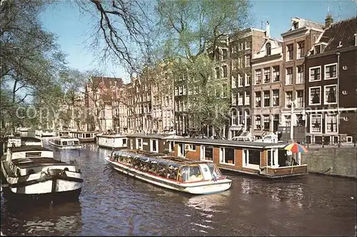 Amsterdam Niederlande Waterboten in de Herengracht Kat. Amsterdam