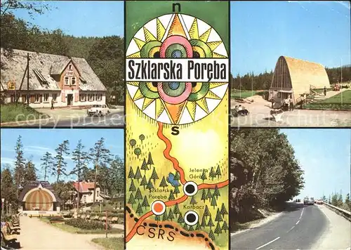 Szklarska Poreba Motel Relax Dolna stacja wyciqgu krzeselkowego na Szrenice Muszla konertowa Zakret Smierci Kat. Polen