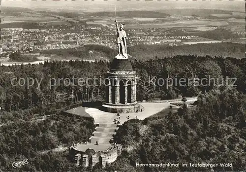 Teutoburgerwald Hermannsdenkmal Fliegeraufnahme Kat. Detmold