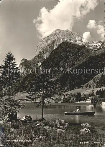 Hintersee Berchtesgaden mit Reiteralpe und Hotel Post Kat. Berchtesgaden