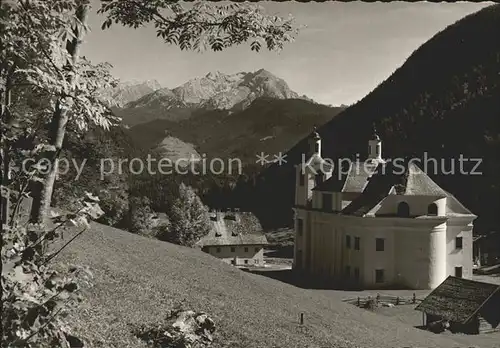 St Martin Lofer Kirchental Kirche mit Kammerlinghorn / St Martin bei Lofer /Pinzgau-Pongau