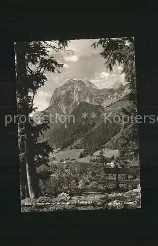 Hintersee Berchtesgaden mit Wartstein und Reiteralpe Kat. Berchtesgaden