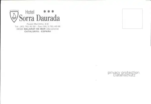 Malgrat de Mar Hotel Sorra Daurada Kat. Malgrat de Mar