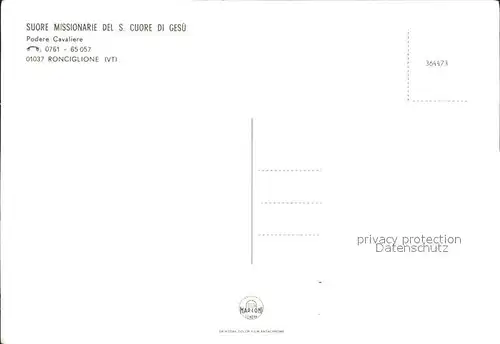 Ronciglione Suore Missionarie del S. Cuore di Gesu Kat. Italien