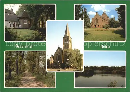 Goirle See Waldweg Kirche  Kat. Niederlande