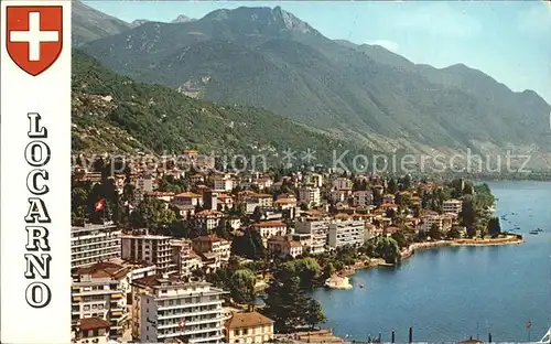 Locarno TI Panorama mit See Kat. Locarno