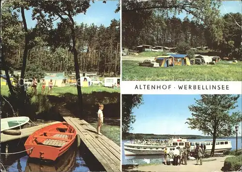 Werbellinsee Altenhof Camping Bootssteg Kat. Schorfheide