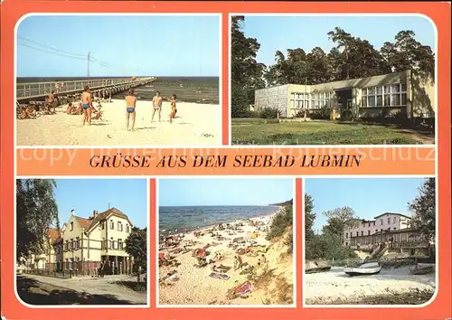 Lubmin Ostseebad Strand Postamt Hotel am Meer Kat. Lubmin