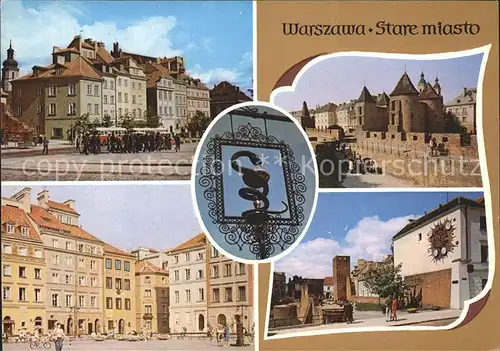 Warszawa Plac Zamkowy Rynek Starego Miasta  Kat. Warschau Polen