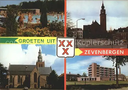Zevenbergen Kirche Schwimmbad  Kat. Zevenbergen