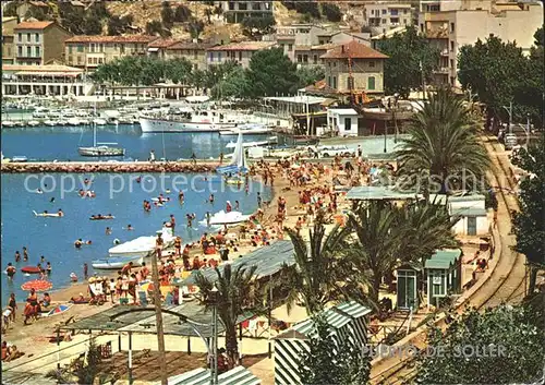 Puerto de Soller Bucht Strand  Kat. Mallorca Islas Baleares