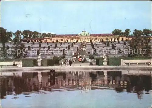 Potsdam Schloss Sanssouci mit Terrasse Kat. Potsdam