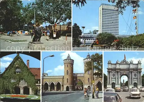 Potsdam Freundschaftsinsel Interhotel Potsdam Cecilienhof Innenhof Nauener Tor Brandenburger Tor Kat. Potsdam