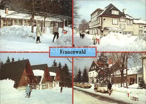 Frauenwald Thueringen FDGB Erholungsheime Drei Kronen und Raymonde Dien Rennsteig Wanderhuetten  Kat. Frauenwald