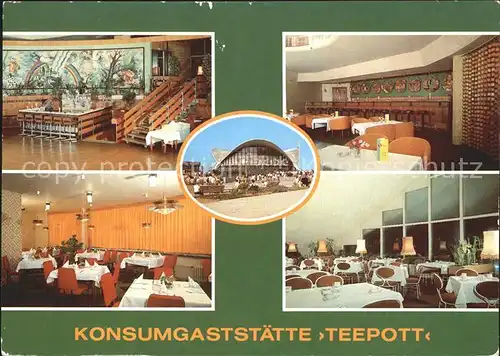 Rostock Warnemuende Konsum Gaststaette Teepott Bar Restaurant Cafe Kat. Rostock
