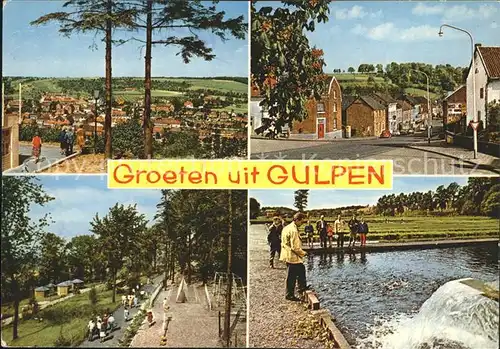 Gulpen Limburg Panorama Recreatiepark Forellenkwekerij Kat. Gulpen