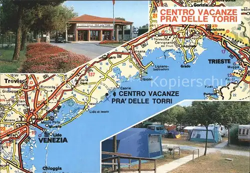 Torri del Benaco Centro Vacanze Pra Delle Torri Landkarte Kat. Lago di Garda 