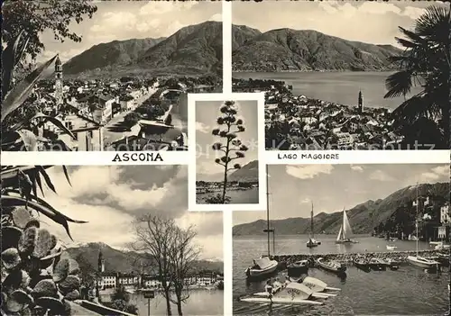 Ascona TI Lago Maggiore Hafen Promenade Kat. Ascona