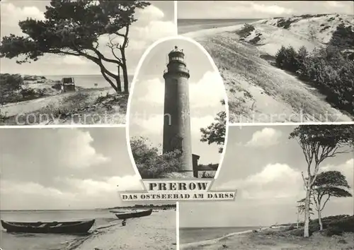 Prerow Ostseebad Duenen Strand Leuchtturm Kat. Darss