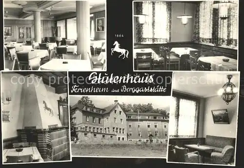 Stutenhaus Adlersberg Ferienheim und Berggaststaette Kat. Schmiedefeld Rennsteig